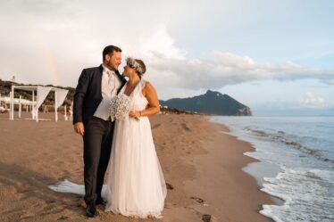 robe de mariée en plein air